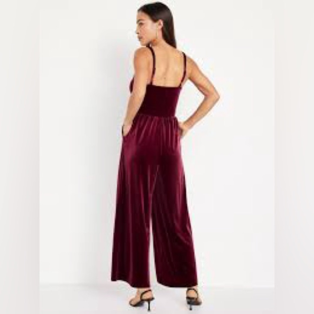 Fit & Flare Velvet Jumpsuit